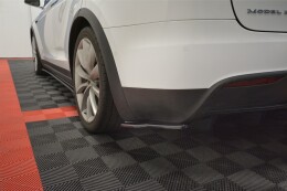 Heck Ansatz Flaps Diffusor V.2 passend für TESLA MODEL X schwarz Hochglanz