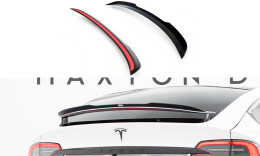 Heck Spoiler Aufsatz Abrisskante V.1 passend für TESLA MODEL X schwarz Hochglanz