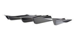 Heck Ansatz Diffusor passend für TESLA MODEL X schwarz Hochglanz