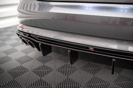 Heck Ansatz Diffusor für Audi S5 F5 Coupe / Sportback schwarz Hochglanz