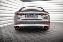 Heck Ansatz Diffusor passend für Audi S5 F5 Coupe / Sportback schwarz Hochglanz