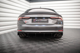 Heck Ansatz Diffusor passend für Audi S5 F5 Coupe / Sportback schwarz Hochglanz