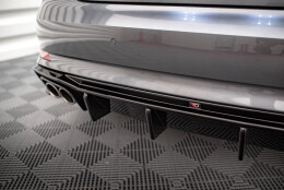 Heck Ansatz Diffusor passend für Audi S5 F5 Coupe / Sportback schwarz Hochglanz