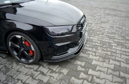 Cup Spoilerlippe Front Ansatz V.1 für Audi RS3 8V FL Sportback schwarz Hochglanz