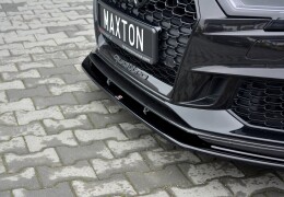 Cup Spoilerlippe Front Ansatz V.1 für Audi RS3 Sportback 8V Facelift schwarz Hochglanz