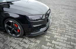 Cup Spoilerlippe Front Ansatz V.1 für Audi RS3 Sportback 8V Facelift schwarz Hochglanz