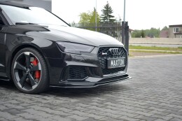 Cup Spoilerlippe Front Ansatz V.2 passend für Audi RS3 8V FL Sportback schwarz Hochglanz