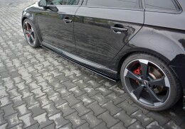 Seitenschweller Ansatz Cup Leisten für Audi RS3 8V FL Sportback schwarz Hochglanz