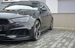 Seitenschweller Ansatz Cup Leisten für Audi RS3 Sportback 8V Facelift schwarz Hochglanz