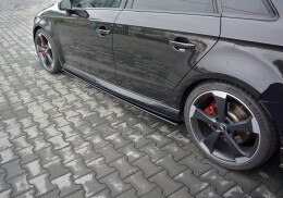 Seitenschweller Ansatz Cup Leisten passend für Audi RS3 8V FL Sportback schwarz Hochglanz