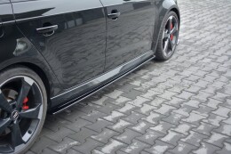 Seitenschweller Ansatz Cup Leisten passend für Audi RS3 8V FL Sportback schwarz Hochglanz