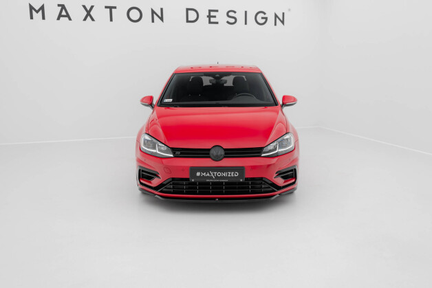Cup Spoilerlippe Front Ansatz V.5 passend für VW Golf R / R-Line Mk7 Facelift schwarz Hochglanz