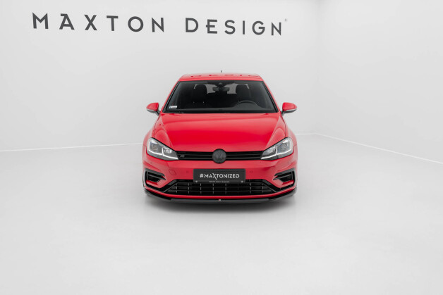 Cup Spoilerlippe Front Ansatz V.6 passend für VW Golf R / R-Line Mk7 Facelift schwarz Hochglanz
