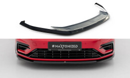 Cup Spoilerlippe Front Ansatz V.6 passend für VW Golf R / R-Line Mk7 Facelift schwarz Hochglanz