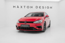 Cup Spoilerlippe Front Ansatz V.7 passend für VW Golf R / R-Line Mk7 Facelift schwarz Hochglanz