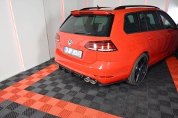 Heck Ansatz Diffusor passend für VW Golf R Variant Mk7 Facelift schwarz Hochglanz