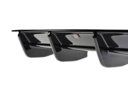 Heck Ansatz Diffusor passend für VW Golf R Variant Mk7 Facelift schwarz Hochglanz