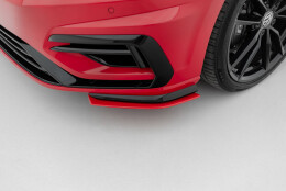 Cup Spoilerlippe Front Ansatz passend für VW Golf R / R-Line Mk7 FL rot Hochglanz