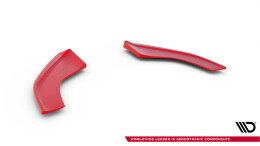 Cup Spoilerlippe Front Ansatz passend für VW Golf R / R-Line Mk7 FL rot Hochglanz