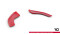 Cup Spoilerlippe Front Ansatz passend für VW Golf R / R-Line Mk7 FL rot Hochglanz