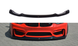 Cup Spoilerlippe Front Ansatz V.1 für BMW M3 F80  schwarz Hochglanz