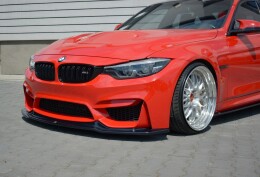 Cup Spoilerlippe Front Ansatz V.1 passend für BMW M3 F80 schwarz Hochglanz