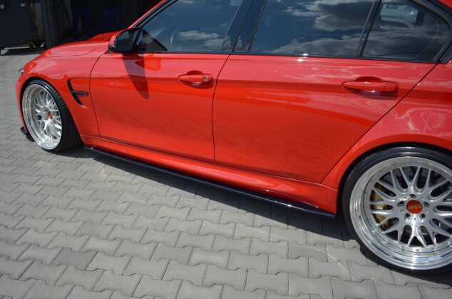 Seitenschweller Ansatz Cup Leisten V.1 passend für BMW M3 F80 schwarz Hochglanz