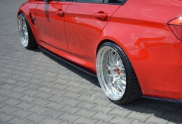 Seitenschweller Ansatz Cup Leisten V.1 passend für BMW M3 F80 schwarz Hochglanz