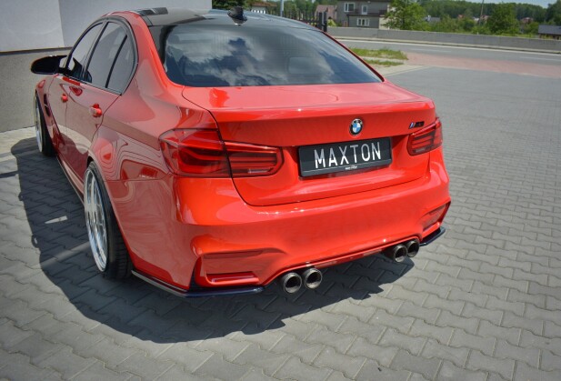 Heck Ansatz Flaps Diffusor V.1 passend für BMW M3 F80 schwarz Hochglanz