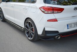 Street+ Heck Ansatz Flaps passend für Hyundai I30 Mk3 N schwarz Hochglanz