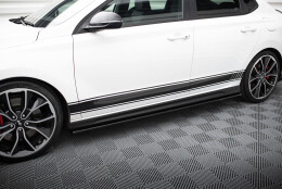 Seitenschweller Ansatz Cup Leisten V.1 passend für Hyundai I30 N Mk3 Hatchback / Fastback schwarz Hochglanz