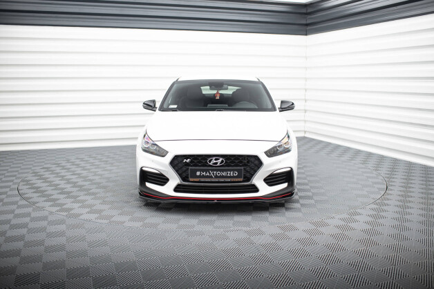 Cup Spoilerlippe Front Ansatz passend für V.2 Hyundai I30 N Mk3 Hatchback / Fastback schwarz Hochglanz