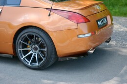 Heck Ansatz Flaps Diffusor passend für NISSAN 350Z schwarz Hochglanz