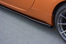 Seitenschweller Ansatz Cup Leisten für NISSAN 350Z schwarz Hochglanz