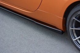 Seitenschweller Ansatz Cup Leisten passend für NISSAN 350Z schwarz Hochglanz