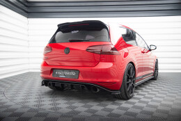 Heck Ansatz Diffusor passend für VW GOLF Mk7 GTI CLUBSPORT schwarz Hochglanz